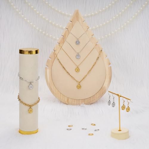 20pcs Stainless Steel Jewelry Making Charm Set Paw Charm Pendant for Women Necklace Bracelet DIY Bulk Charms - color: Paws Gold Silver