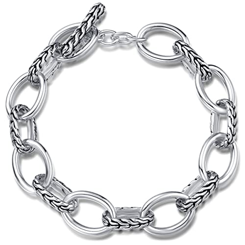 UNY JEWEL Jewelry Make a Statement with Foxtail Link Chain Bracelet Designer Brand Inspired Women Valentine - color: Silver