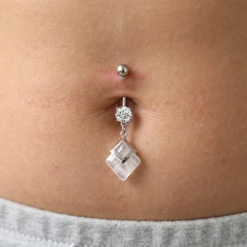 Turquoise Belly Button Ring, Dangle Belly Ring Western Jewelry for Women, Stylish Navel Body Piercing Jewelry