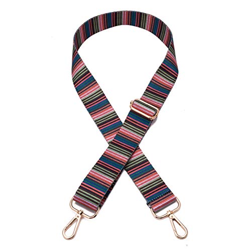 Wide Shoulder Strap Adjustable Replacement Belt Crossbody Canvas Bag Handbag - color: Color Bar, size: Wide: 1.4"(3.5cm)