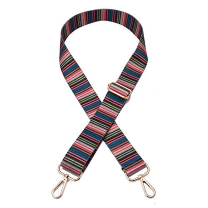 Wide Shoulder Strap Adjustable Replacement Belt Crossbody Canvas Bag Handbag - color: Color Bar, size: Wide: 1.4"(3.5cm)
