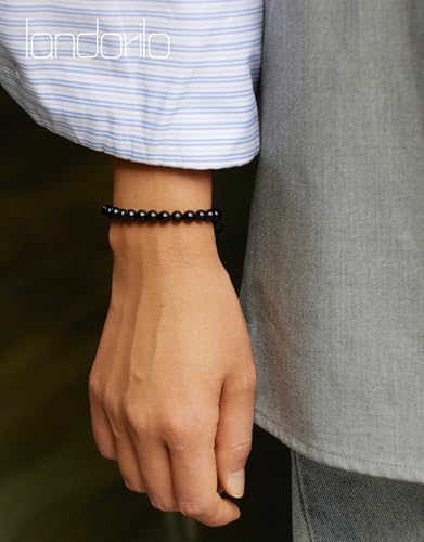 Natural Stone Beaded Bracelets for Men Women, 4mm 6mm 8mm | Healing Crystal, Protection Gemstone, Gift Packaging with Energy Card, Stretch Jewelry, Replacement Beads Included, 18 Stone - color: Black Tourmaline(Protection & Balance), size: 6mm