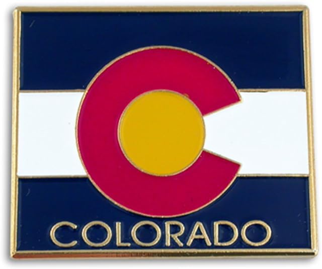 PinMart State Shape Flag Lapel Pin - color: Colorado Gold Plated, size: 1 Piece