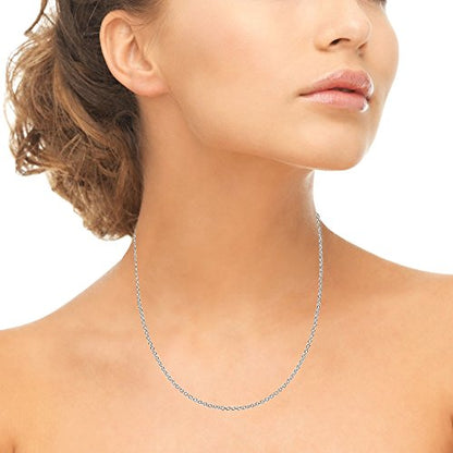 B. BRILLIANT Sterling Silver Rolo Bolo Adjustable Chain Necklace for Women Men, Adjusts from 14-20" Inches