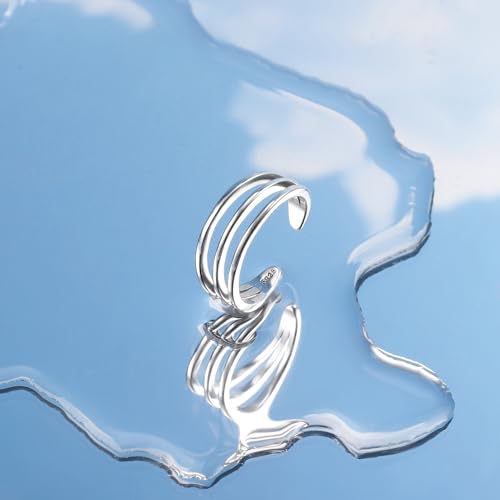 MILACOLATO Toe Rings for Women 925 Sterling Silver Adjustable Toe Ring | Adjustable Open Band Toe Rings, Hypoallergenic Ring for Sensitive Skin, Non Tarnished Waterproof Summer Beach Foot Jewelry - color: 3Band