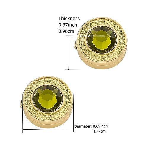 Mens Button Covers Tuxedo Shirt Cufflinks Alternative | Fake cufflinks and alternative fashion jewelry accessories for mens formal business dress shirts suits and groomsmen - color: H Golden brown