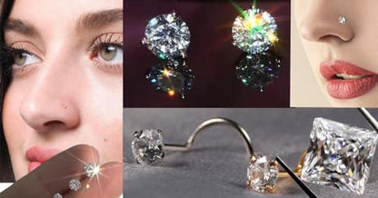 Nose Rings & Studs - 18g, 20g, 22g 14K Gold Bone Nose Studs for Women in Titanium Steel - color: 20g 9pcs Gold L Shaped 316L Surgical Steel
