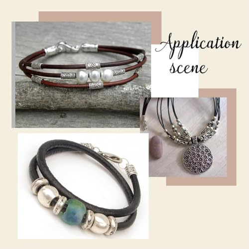 SUNNYCLUE 1 Box 230Pcs Cord End Caps Bracelet End Caps Tibetan Style Antique Silver Kumihimo Bracelet Findings Lobster Clasp Open Jump Rings for Jewelry Making Kits DIY Bracelet Necklace Earrings - style: Style 2