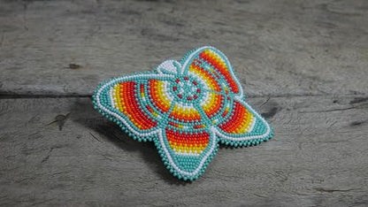 Beaded Hair Clips Native American Style Handmade Collection (Butterfly (Turquoise)) - color: Butterfly ( Turquoise)