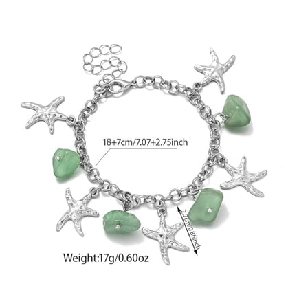 Bohemia Sea Shell Starfish Conch Charm Bracelets Hawaiian Sea Themed Faux Pearl Charm Bracelets Anklet for Women Summer Beach Vacation Jewelry Gifts - style: StyleC