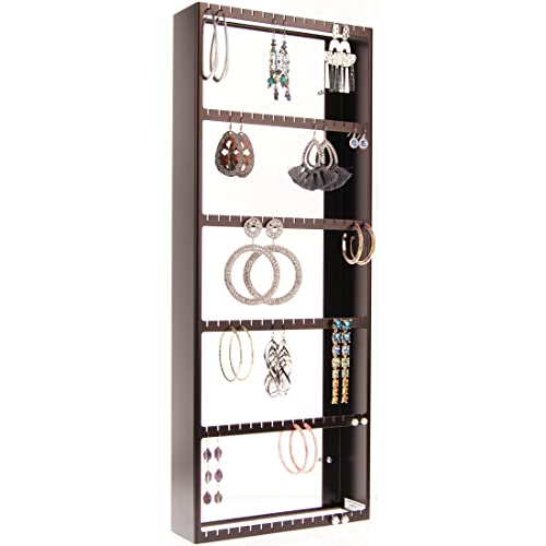 Angelynn's Extra Large Wall Mounted Big Earring Holder Organizer, Jennifer Rubbed Bronze 9"x23" - color: Rubbed Bronze, size: 9"x23"