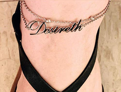 Ankle Bracelet for Women Personalized Name Anklet 18K Gold Plated Custom Dainty Anklet Bracelet Beach Jewelry for Girlfriend - color: Style 07