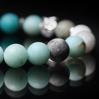 Tigranes Premium Natural Stone Bracelet Collection – Handmade Gemstone Jewelry in Luxury Branded Gift Box - style: Amazonite Beads 8mm