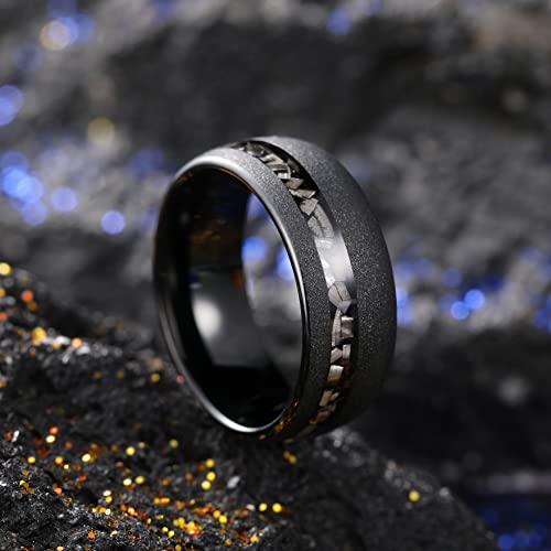 King Will 4mm 6mm 8mm Tungsten Carbide Wedding Band for Men Size 5-15 - color: Z-black dome