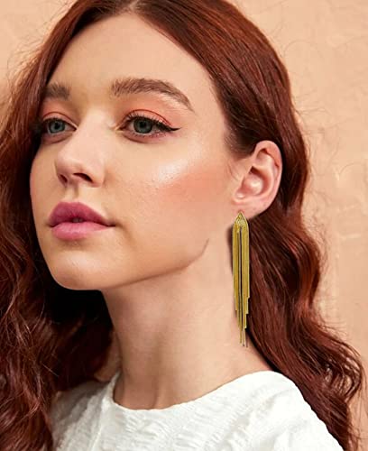 Long Earrings for Women Dangling Black Tassel Earrings Fringe Earrings Formal Elegant Earrings Bridesmaid Jewelry - style: G