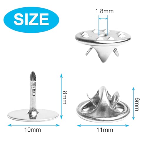 50 Pairs Premium Butterfly Clutch Pin Backs with 8mm Length 10mm Width Blank Pins for DIY Enamel Pins, Jewelry Craft Gifts, or Tie Tack Keeper Replacements (Silver) - color: Silver