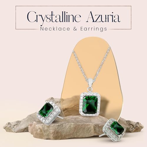 Jewelry Sets for Women Costume Jewelry Sets Wedding Jewelry Set with Necklace and Earring for Bride Bridesmaid Jewelry - color: Green