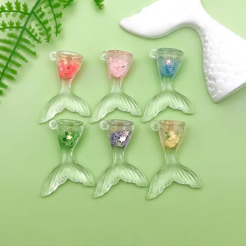 Sailanzi 18pcs Resin Ocean Tail Set Pendant Jewelry Making DIY Keychain Earrings Pendant Various Design Charms for Jewelry Making Bracelets Necklace (SN770) - color: SN770
