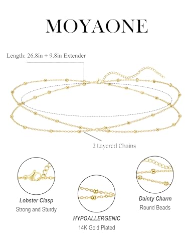 Waist Chain for Women Belly Chain Waist Beads Body Chain | 14K Gold Plated Chain Belts, Waterproof Non Tarnish Body Jewelry, Dainty Sexy Gift for Her, Layered Summer Beach Accessories - style: beaded