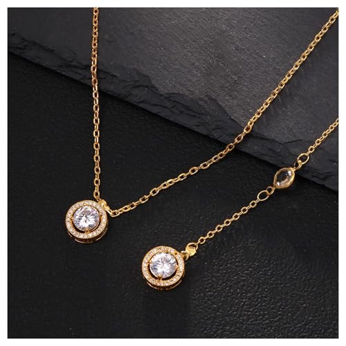 Rhinestone Backdrop Body Chain Jewelry Sexy Simple Long Body Chain Necklace Bridal Wedding Backdrop Backless Dress Accessories Jewelry for Women - color: Gold
