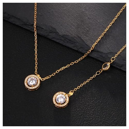 Rhinestone Backdrop Body Chain Jewelry Sexy Simple Long Body Chain Necklace Bridal Wedding Backdrop Backless Dress Accessories Jewelry for Women - color: Gold