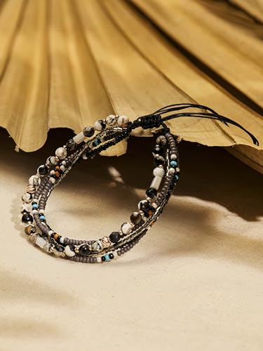 Bohemian Bead Stacked Bracelet, Vintage Multi-Layer Bracelet, Gift for Her - style: Bracelet JY-J4NV