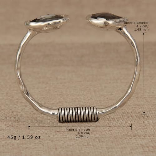 Chunky Bangle Bracelets for Women Cuff Bracelet Thick Gold Bangles Open Wide Arm Cuffs Bracelets Boho Jewelry - style: Chunky Cuff Bangle
