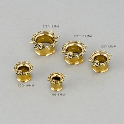 COOEAR Stainless Steel Melting Design Ear Expander, Stylish and Durable Ear Stretching Gauges Plugs. - color: S8794J, size: 8 mm