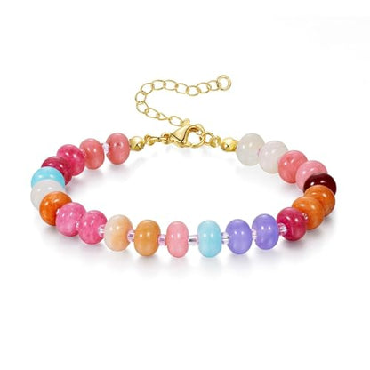 KissYan Beaded Bracelets for Women, Natural Gemstone Boho Bracelet | Colorful Handmade Stone Bead Bracelet for Summer Beach Wear, Dopamine Jewelry Gifts - style: 02-Fantasy
