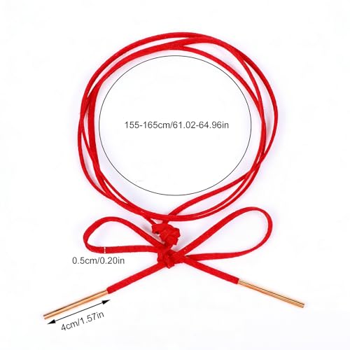 Red Choker Necklace for Women, Gothic Bow Velvet Choker, Sexy Long Wrap Rope Collar Tie Neck Chain with Gold Tube, Red Bow Tie Necklace Neck Accessories for Party Prom - color: Red
