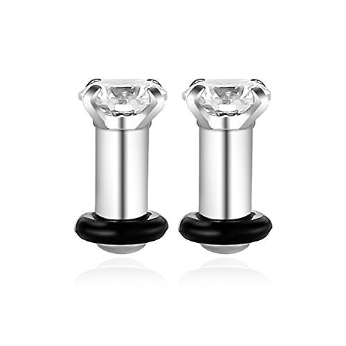 2/4/6/8 Gauge Earrrings Plugs Tunnels Gauges for Ears - color: steel3mm