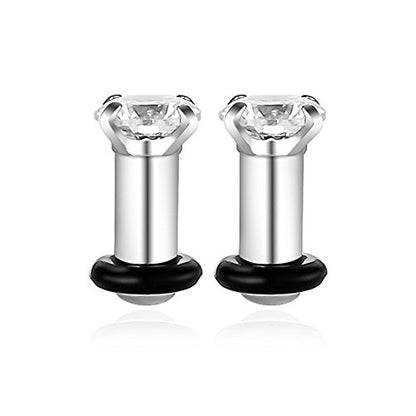 2/4/6/8 Gauge Earrrings Plugs Tunnels Gauges for Ears - color: steel3mm