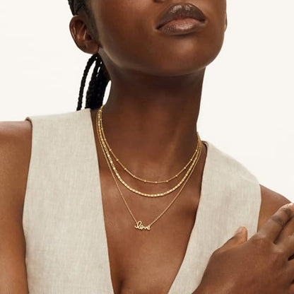 MEVECCO Dainty Choker Necklaces for Women, Beaded and Multi-Row Chains | 14K Gold Plated Brass, Select Silver Plated Brass Options, Polished And Textured Profiles For Everyday Styling - style: Plain Mariner Chain