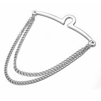 Yoursfs Tie Chains for Men Gold and Sliver Tie - style: Silver with Double Collar Chain