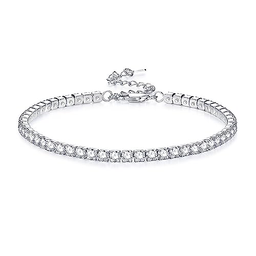Ankle Bracelets for Women,14K Gold Plated Snake Chain Anklet for Women Beach Cute Anklets - color: Tennis