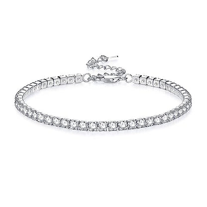 Ankle Bracelets for Women,14K Gold Plated Snake Chain Anklet for Women Beach Cute Anklets - color: Tennis