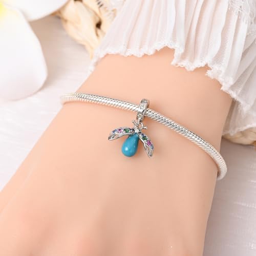 LNQOBU 925 Sterling Silver Charms Color-changing Chameleon Dangle Charm Beads Glow in the Dark Charme fits Pandora Bracelets and Necklace Jewelry Gift for Women - style: Glow in the dark 1724