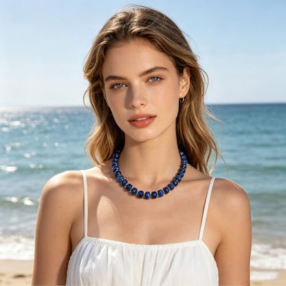 Chunky Heart Necklaces for Women Colorful Resin Beaded Necklaces for Women Gold Puffy Heart Statement Necklace Trendy Acrylic Choker Jewelry Gift - color: B-Baolan