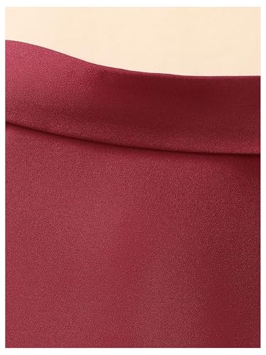 Verdusa Women's Fake Collar Detachable Dickey Collar Half Shirts Blouse - color: Burgundy
