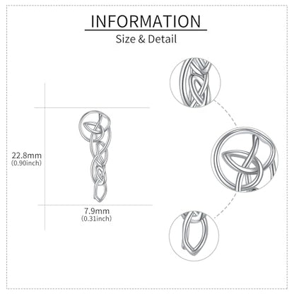 Ear Climbers Earrings for Women Sterling Silver Vintage Ear Crawler Earrings Jewelry Gifts for Women - style: Celtic Knot