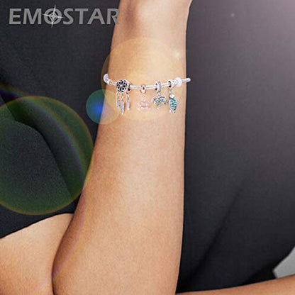 EMOSTAR Zodiac Sign Charms fits European Charm Bracelet – Rose Gold 925 Sterling Silver Necklace Pendant, 12 Horoscope Constellation Dangle CZ Birthstone Beads, Gifts for Women/Men/Birthday - color: Aquarius (1.20 – 2.18)