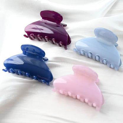 Handmade Celluloid Acetate French Design Barrettes Tortoise Shell Claws Hair Claw Luxury Fashion Accessories Hair Clip for Women (grape purple) - color: grape purple