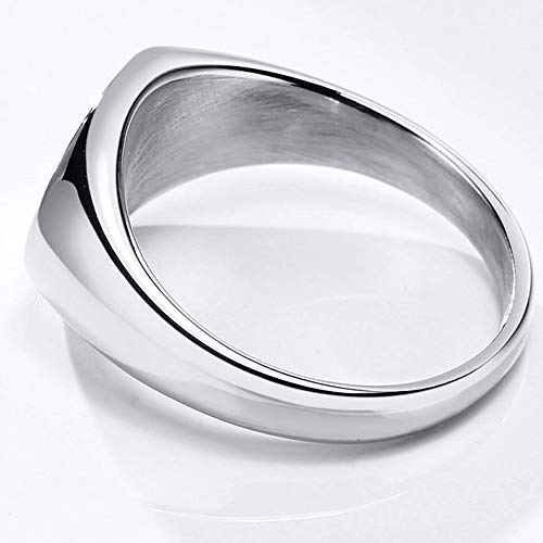 Jude Jewelers Stainless Steel Classical Simple Plain Oval Shape Signet Style Pinky Wedding Statement Promise Anniversary Ring