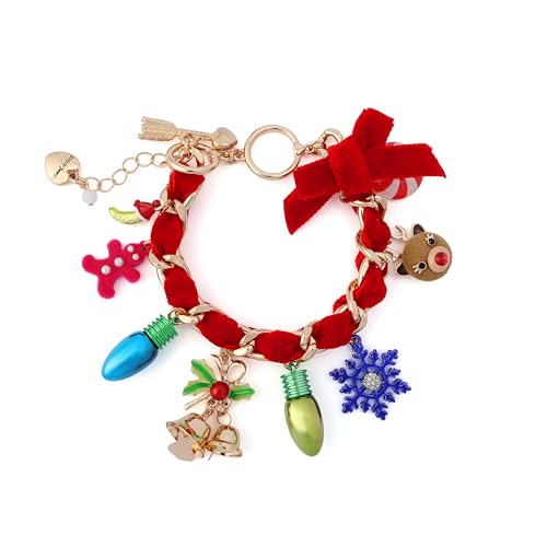 Betsey Johnson Jewelry Women's Santa Baby Charm Bracelet