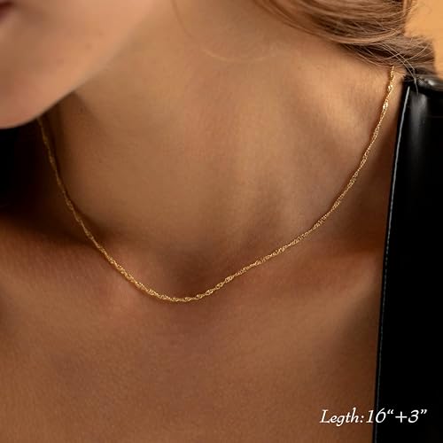 Aisansty Dainty Layered Choker Necklaces Handmade Coin Tube Star Pearl Pendant Multilayer Adjustable Layering Chain Gold Plated Necklaces Set for Women - color: Gold, style: Gold Pearl&Disc