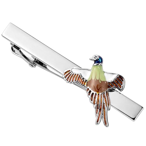 HAWSON Tie Clips for Men Unique,Fun Animal/Musical/Nautical Tie Clip,Novelty Personalized Mens Tie Bar,Accessories Business Wedding Gifts - style: Flying Bird