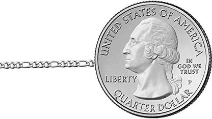 Savlano 925 Sterling Silver 1.5mm Italian Solid Figaro Link Chain Necklace Comes With a Gift Box for Men & Women - Made in Italy