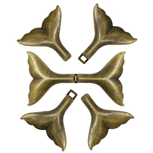 bezelry 3 Pairs Whale Tail Cape or Cloak Clasp Fasteners. 62mm x 35mm Fastened. Sew On Hooks and Eyes Cardigan Clip (Antique Brass) - color: Antique Brass