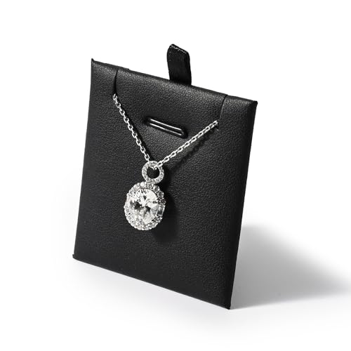 Oirlv Black Leather Jewelry Tray Insert Cards | Soft Protective Surface, Fits Standard Jewelry Trays, Holds Jewelry Securely, Sleek Professional Finish - style: PJ01103