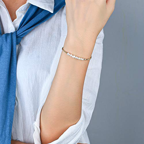 KELITCH Womens Pearl Bracelets Friendship Bracelet Handmade Miyuki Beads Charm Bracelet Holiday Gift - color: B3